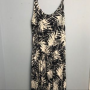 Navy Tropical Leaf Floral Pattern Sundress - GAP